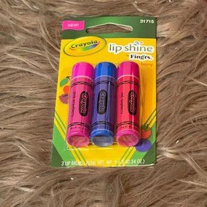 Lip Shine-Lip Balm 3pc Crayon Look a Like-3
